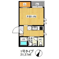 唐の原駅 徒歩1分 2階の物件間取画像